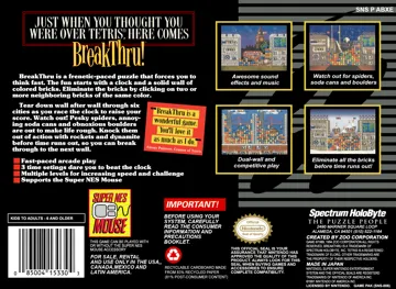 BreakThru! (USA) box cover back